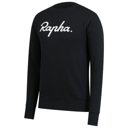 Rapha Mens Logo Sweatshirt - Black/White buy now at Woolys Wheels bike shop Sydney