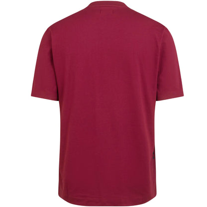 Rapha Mens Logo T-Shirt, Dark Red/Dark Navy