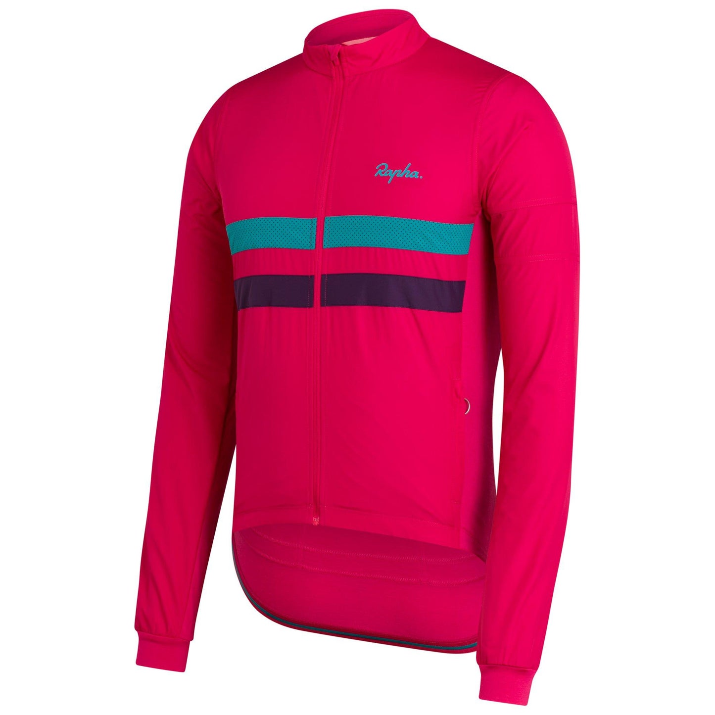 Rapha Mens Brevet Long Sleeve Windblock Jersey - Pink buy online at Woolys Wheels Sydney with free delivery