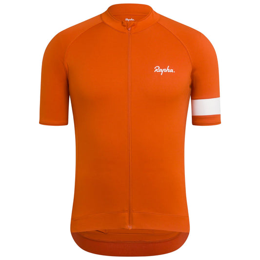 Rapha Mens Core Jersey, Terracotta buy online at Woolys Wheels Sydney with free delivery!