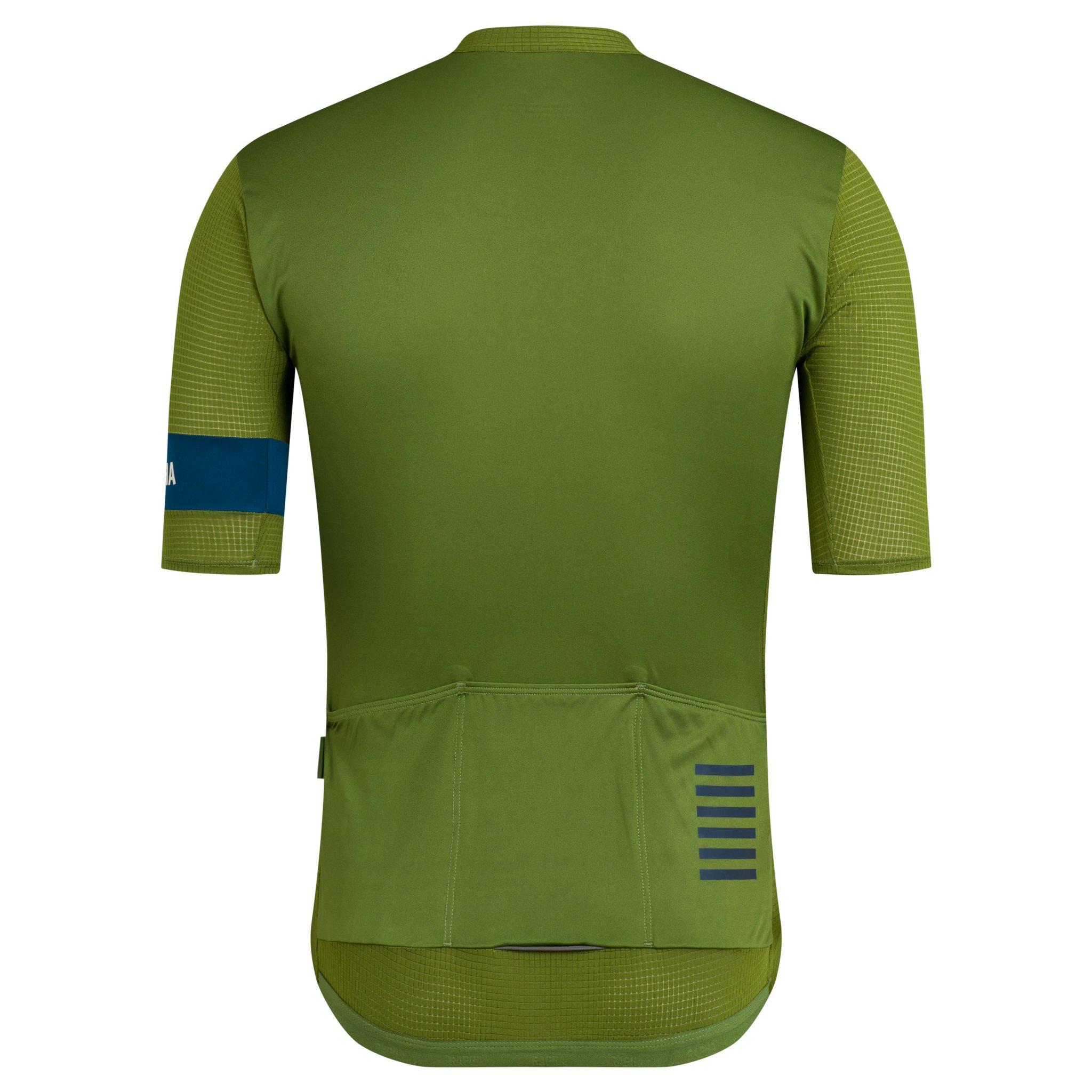 Rapha PRO TEAM SS Flyweight Summer Cycling Green Gray Jersey Sz Large Very on sale Good!