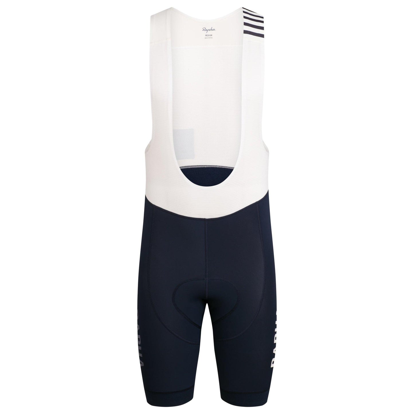 Rapha Mens Pro Team Training Bib Shorts - Dark Navy/White buy online Woolys Wheels Sydney Brisbane, Melbourne, Hobart, Adelaide, Perth, Darwin, Canberra