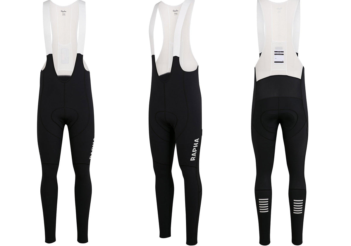 Rapha Mens Pro Team Winter Tights With Pad II, Black/White 