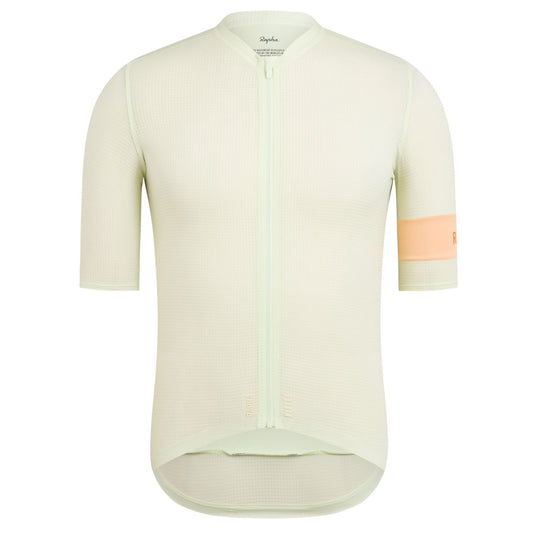 Rapha Men's Pro Team Flyweight Jersey - Light Green/Peach buy at Woolys Wheels Sydney with free delivery