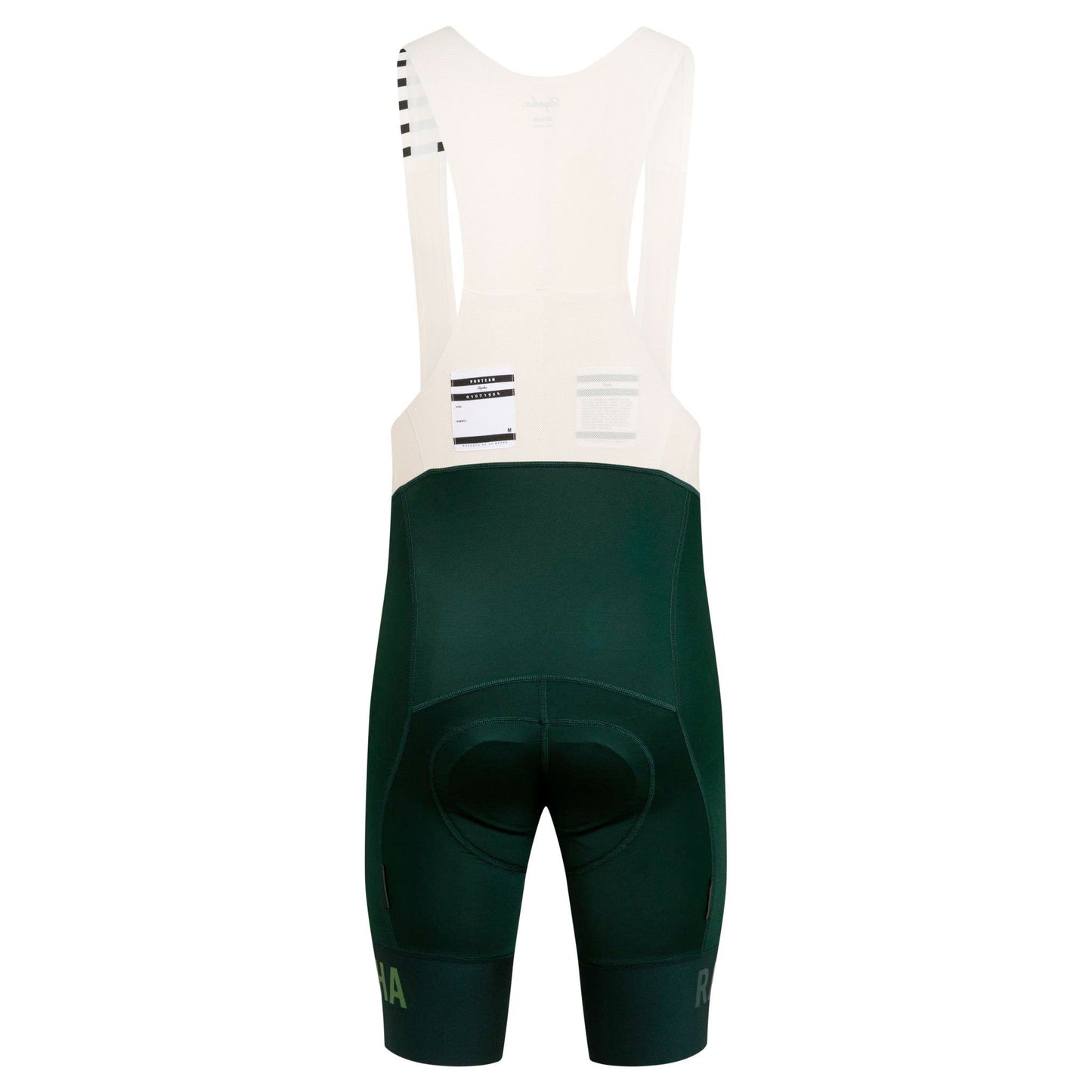 Rapha Mens Pro Team Bib Shorts - Regular, Dark Green/Off White