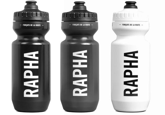 Rapha Pro Team Bidon 625ml, Black or Grey or White, Woolys Wheels Sydney