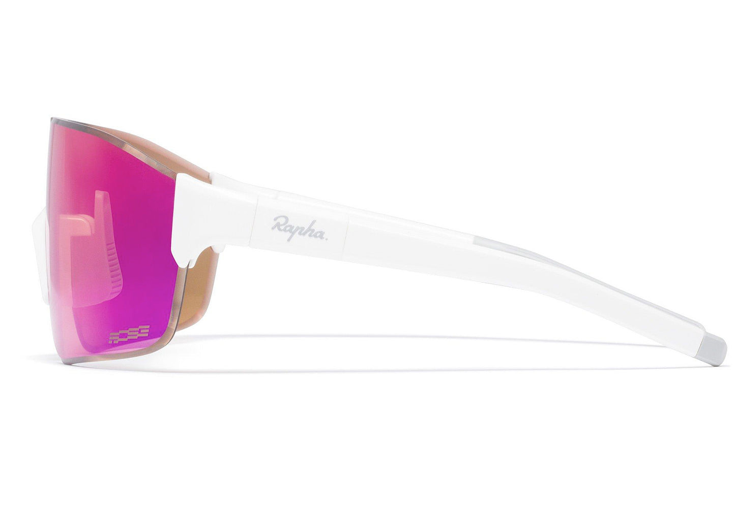 Rapha Pro Team Frameless Sunglasses White, Pink Blue Lens