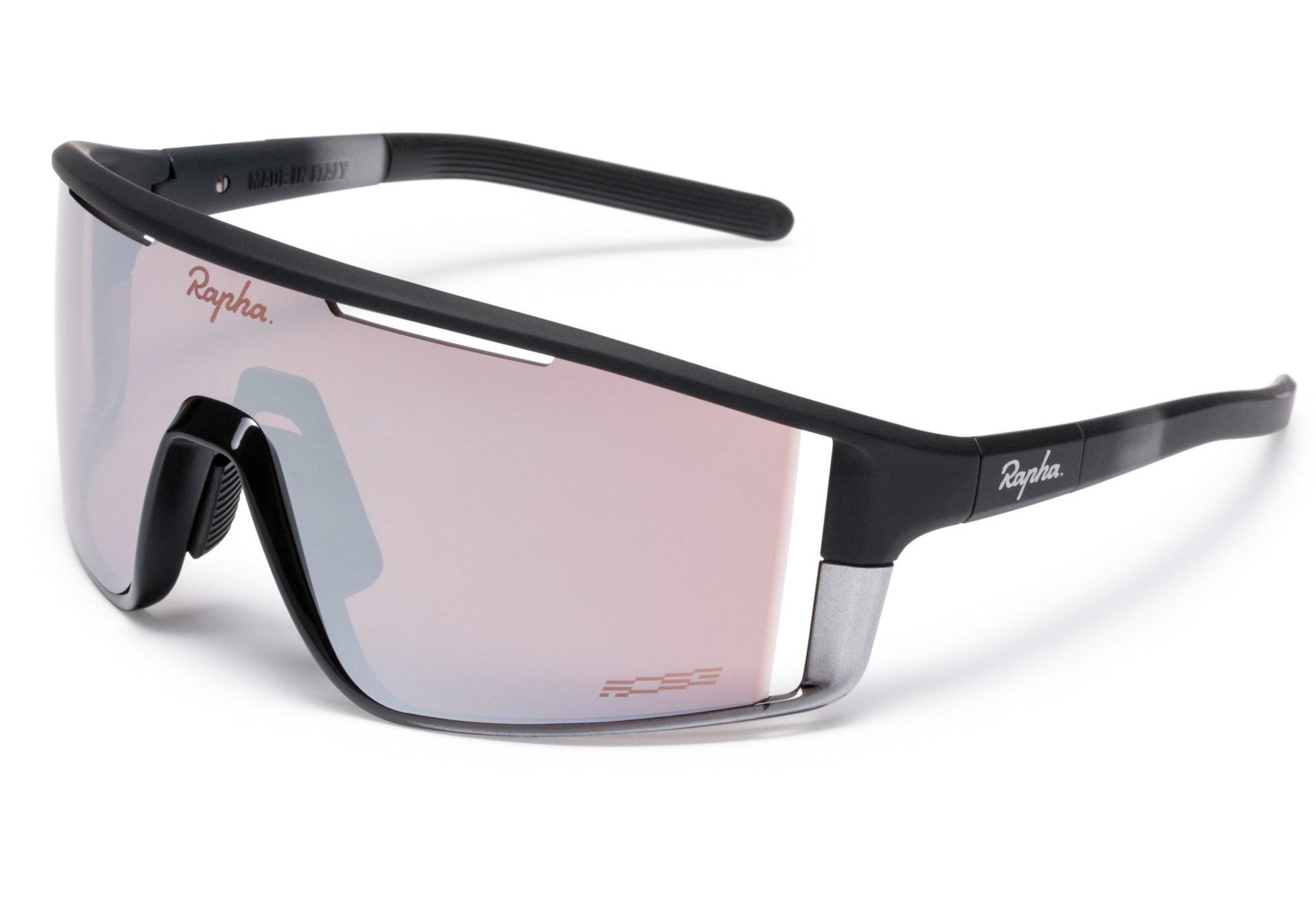 Rapha Pro Team Full Frame Sunglasses Black, Black Mirror Lens at Woolys Wheels Cyclery Sydney