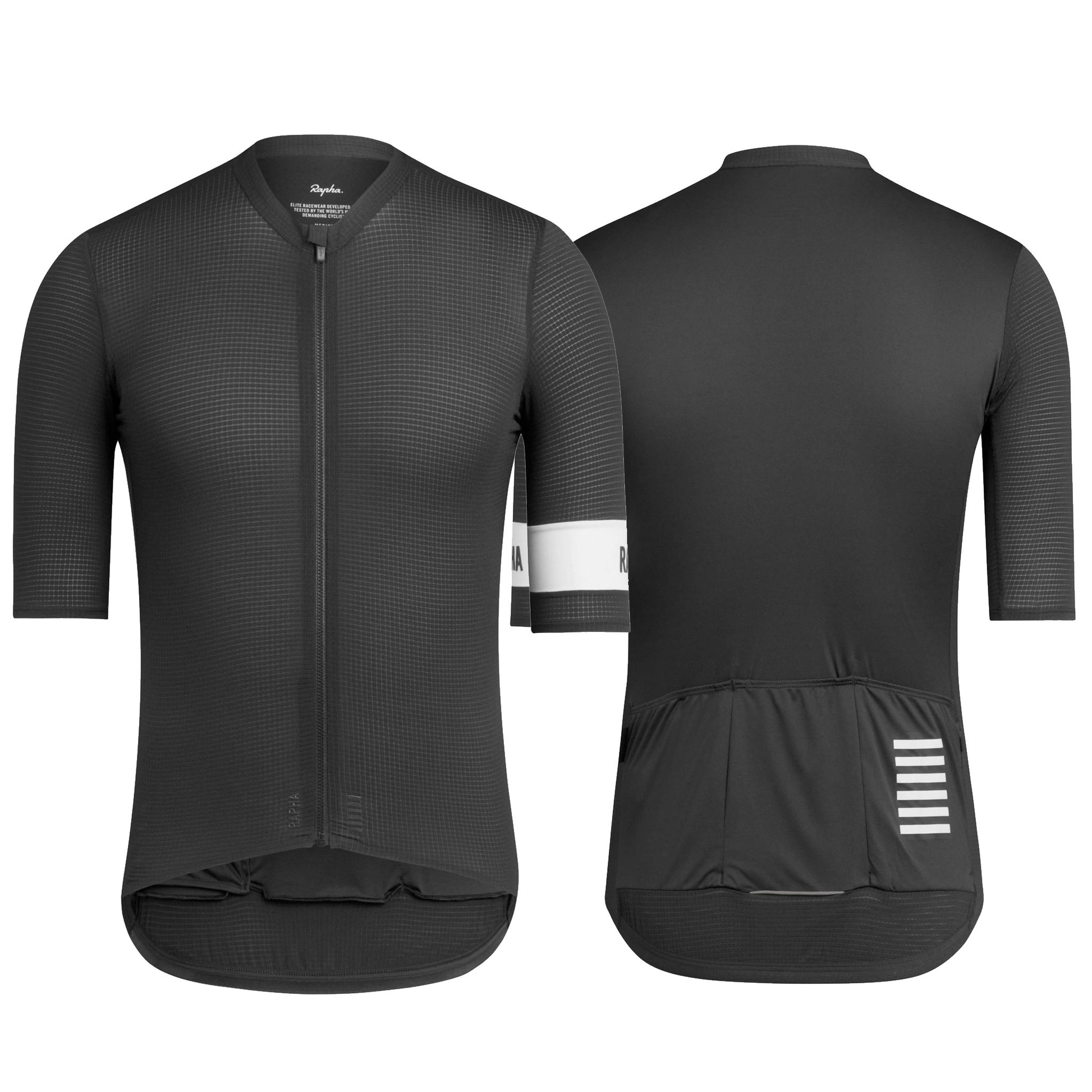 Rapha Mens Pro Team Flyweight Jersey Black buy online at Woolys Wheels Sydney