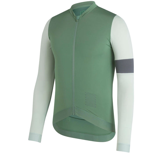 Rapha Pro Team Long Sleeve Training Jersey, Dark Green/Pale Green buy online