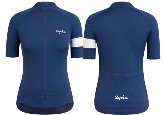 Rapha Womens Core Jersey, Navy Woolys Wheels Sydney