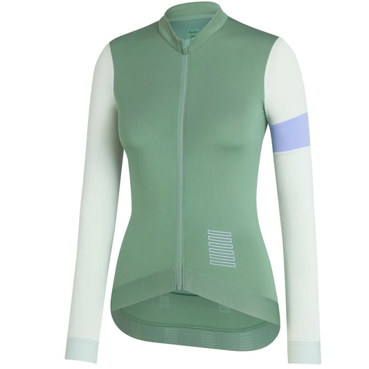 Rapha Women's Pro Team Training Jersey Long Sleeve, Dark Green/Pale Green buy online