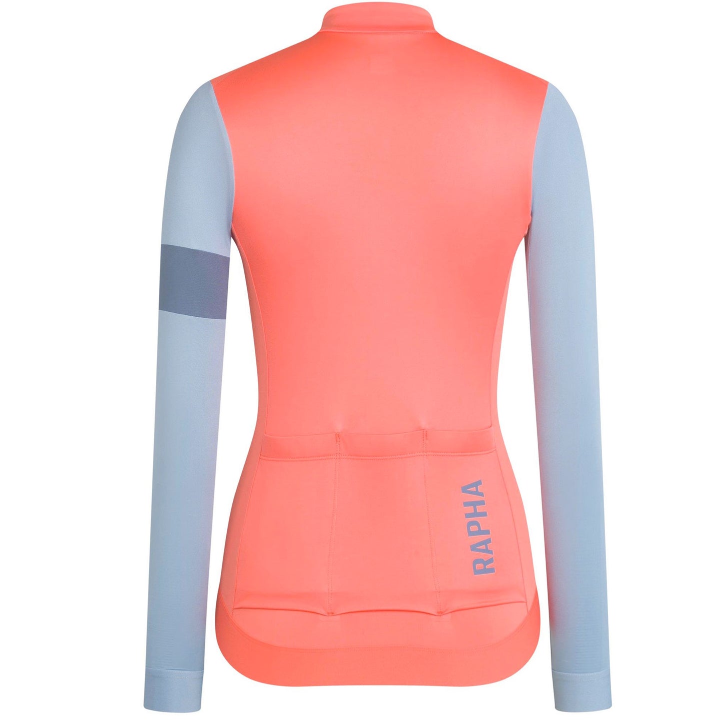 Rapha Women's Pro Team Training Jersey Long Sleeve, Peach/Grey Blue