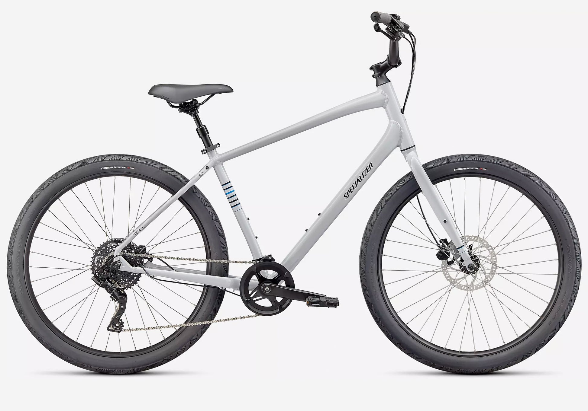 2022 Specialized Roll 3.0 Unisex Fitness/Urban Bike - Gloss Dove Grey buy online Woolys Wheeels Sydney