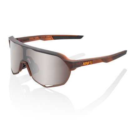 100% S2 Cycling Sunglasses - Matte Trans Brown Fade - HiPER Silver Lens + Clear Lens Woolys Wheels Sydney