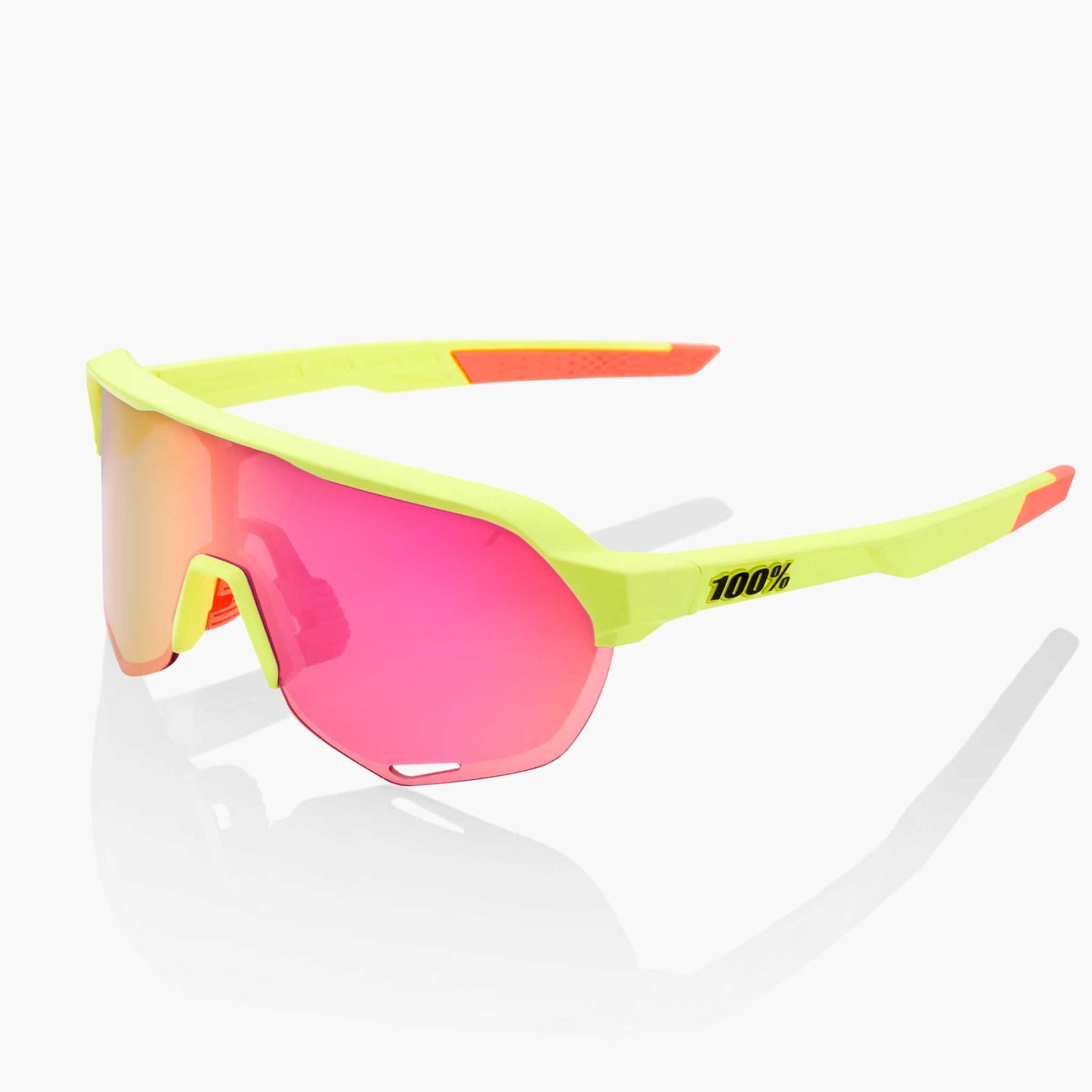 100% S2 Cycling Sunglasses Matt Washed Out Neon Yellow buy at Woolys Wheelsbike shop Australia with free delivery