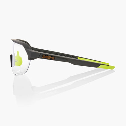 100% S2 Cycling Sunglasses, Soft Tact Cool Grey, Photochromatic Lens
