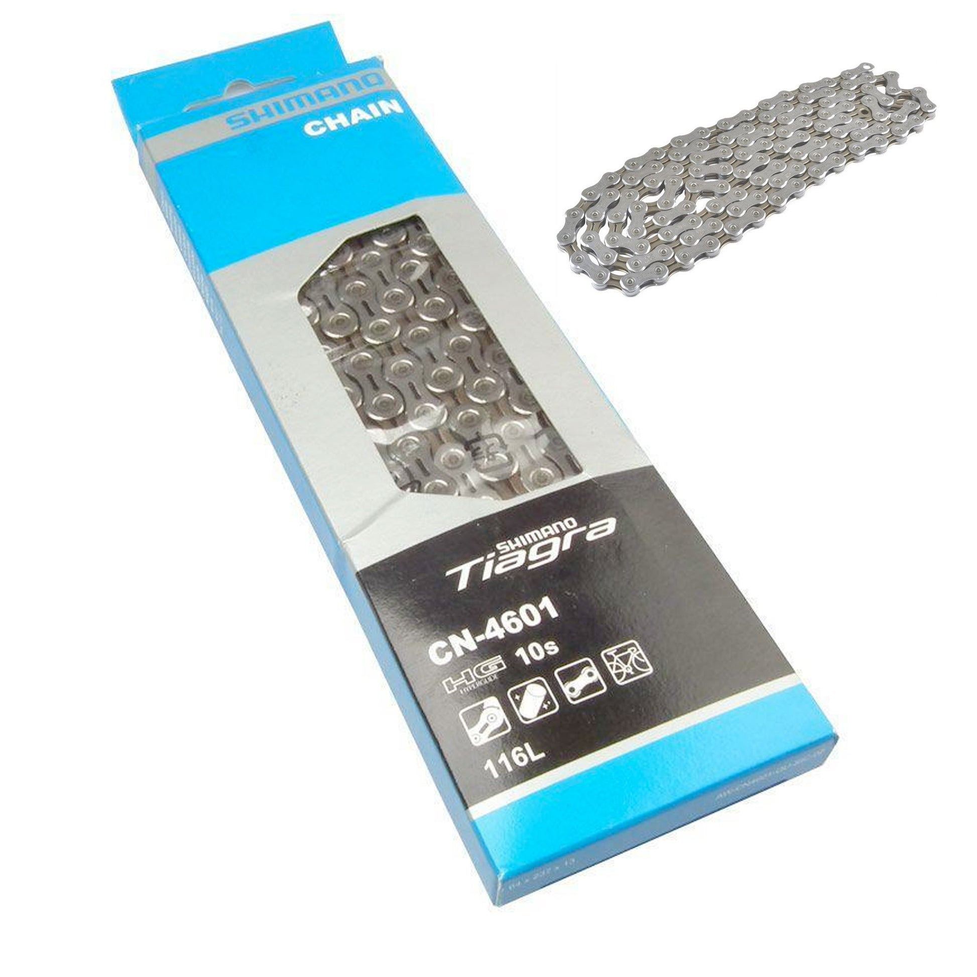 Shimano Tiagra CN-4601 116 Link 10 Speed Chain - Silver buy at Woolys Wheels Sydney