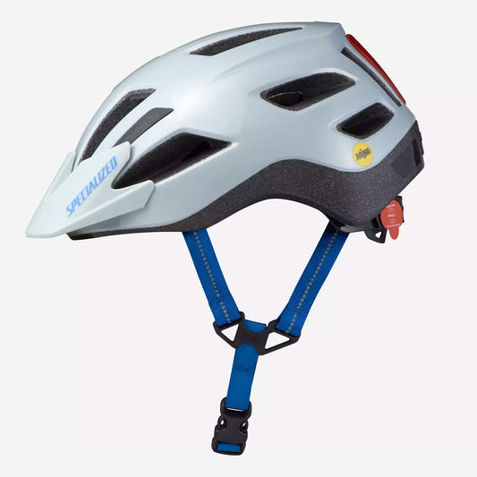 Specialized Shuffle Mips Childrens Helmet with LED Light, Gloss Ice Blue/Cobalt, Woolys Wheels Sydney