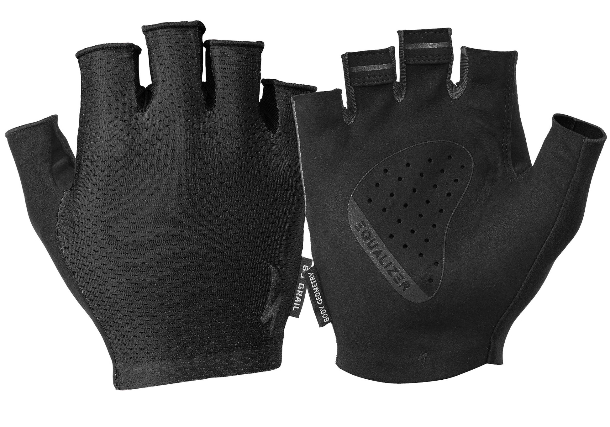 Specialized Mens Body Geometry Grail Short Finger Gloves, Black ...