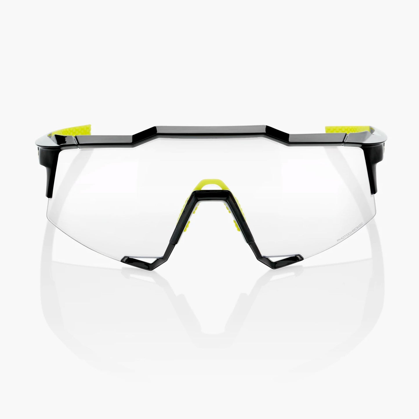 100% Speedcraft Cycling Sunglasses, Gloss Black, Photochromatic Lens