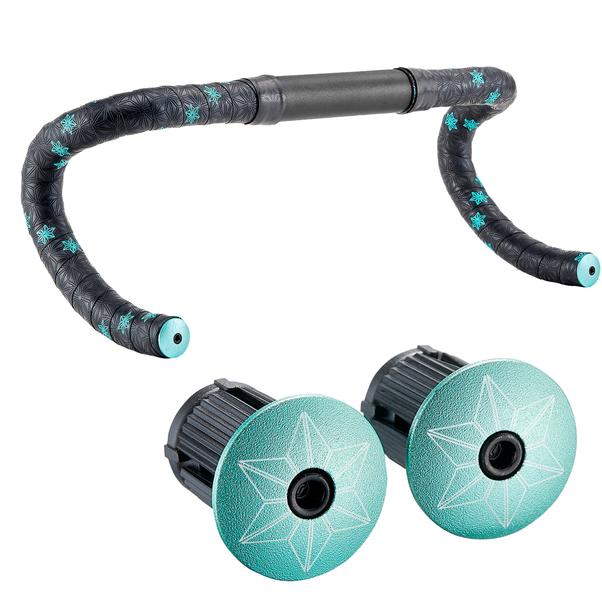 Supacaz Super Sticky Kush Bar Tape, Galaxy Celeste Print Celeste