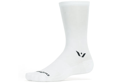 Swiftwick Aspire Cycling Socks 7” Cuff, White