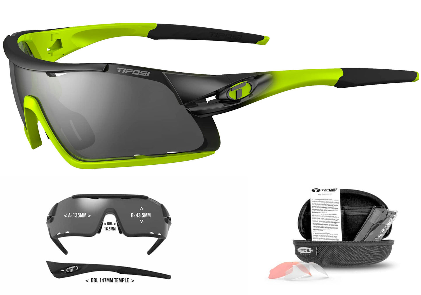 Tifosi Davos Cycling Sunglasses, Race Neon Woolys Wheels
