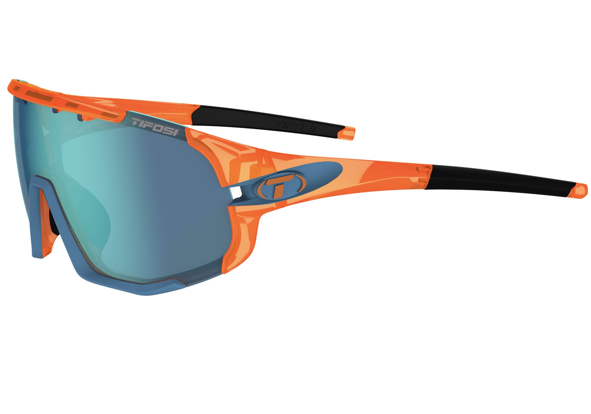 Tifosi Sledge Crystal Orange Sunglasses With 3 Interchangeable Lenses buy online Woolys Wheels Sydney