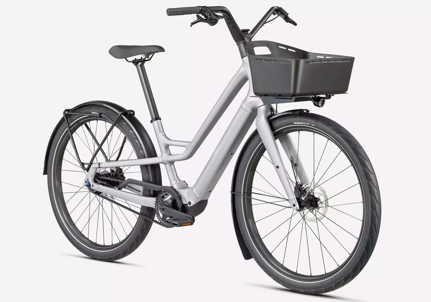 2022 Specialized Turbo Como SL 5.0 Electric Urban Bike - Brushed Silver, Woolys Wheels Sydney