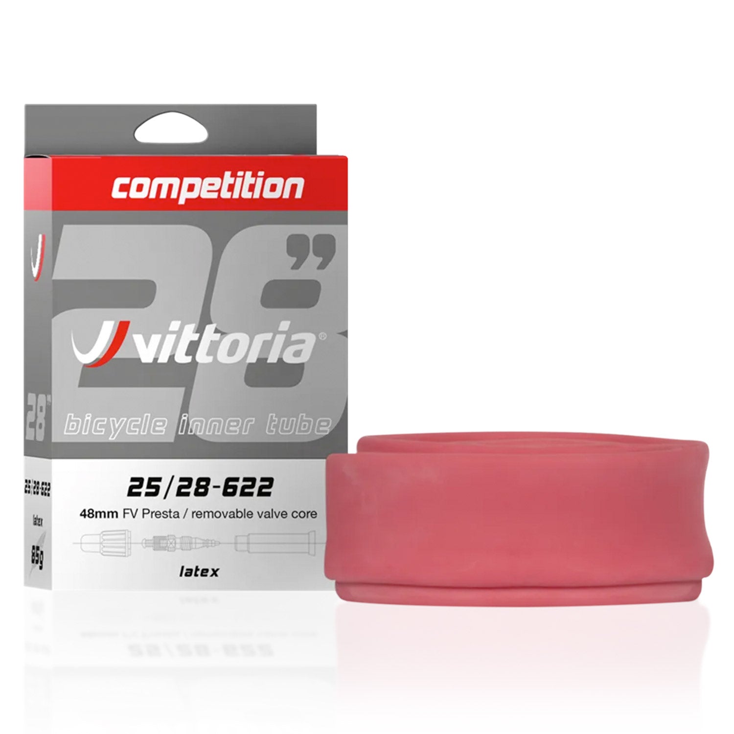 Vittoria Comp Latex Tube 700x25-28C 48mm Valve